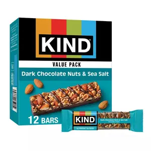 KIND Bars Dark Chocolate Nuts & Sea Salt Gluten Free Snacks - 16.8oz/12ct