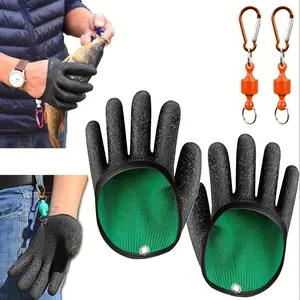 Professional Fishing Gloves with Magnet Release Quick Dry Anti Slip for Fisherman Catching Handling