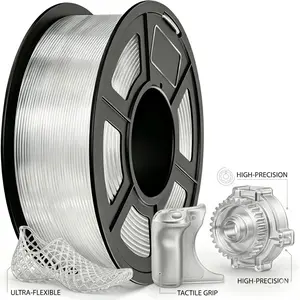 3D Printing Filament, TPU, Low Shrinkage, Easy to Shape, Repeated Bending and Stretching, 1.75mm ± 0.02mm, High Precision, 250g, Smooth Extrusion, Fdm Printer Compatible