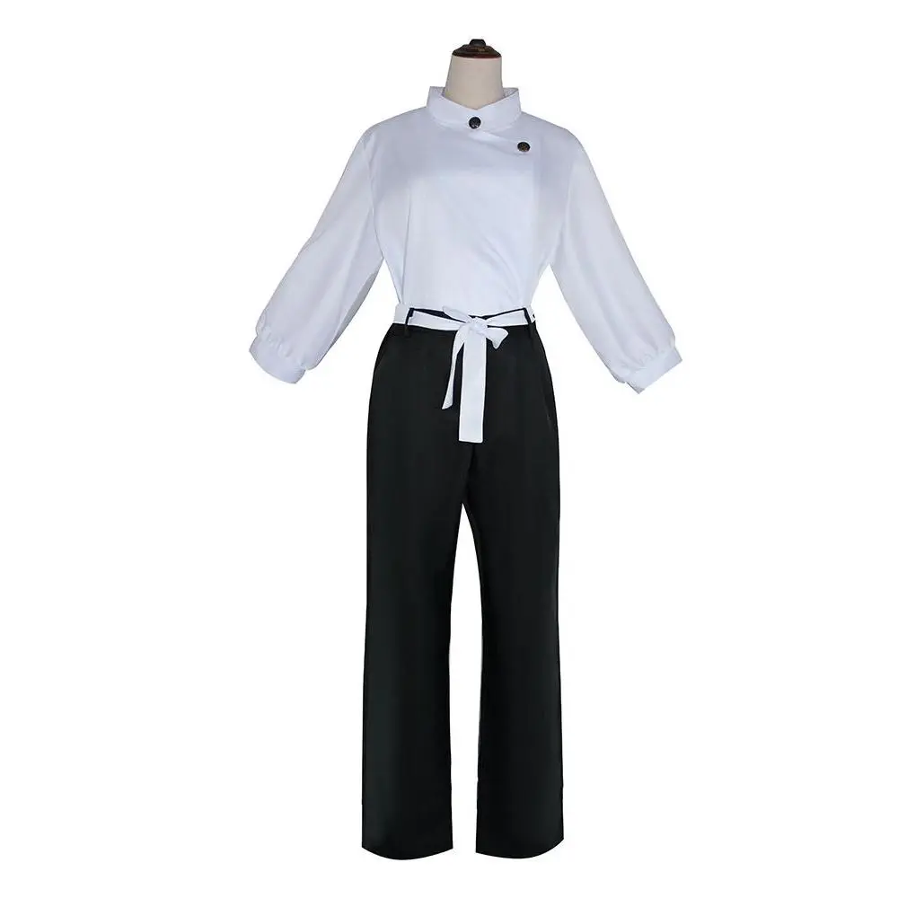 Anime Jujutsu Kaisen Cosplay Yuta Okkotsu Costume Halloween Carnival Party White Uniform with Wig