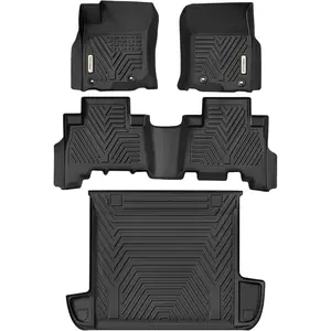 OEDRO Floor Mats & Cargo Liner Set Fit for Toyota 4Runner 2024, Custom Fit TPE All-Weather Floor Liners 2013-2024 Toyota 4Runner 5 Passenger Model w/o Sliding Rear Tray