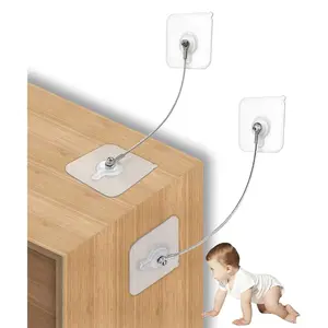 10 Pack, 12 inches Furniture Anchors Kit for Baby Proofing, Adhesive TV Safety Straps Use to Prevent Falling and Anti Tip, No Drill Dresser Or Cabinet to Wall Anchors