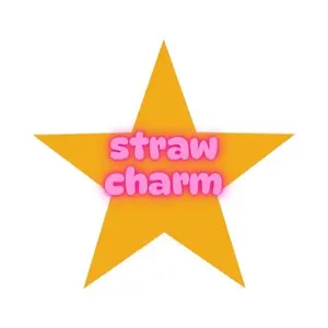 Straw charm acrylic or focal