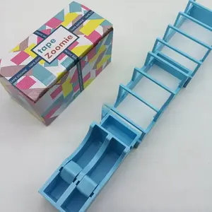 Portable Foldable Dual Roll Tape Dispenser for Packaging, Durable Multi-Roll Ribbon Cutting Tool, Ideal for Gift Wrapping and Crafts in