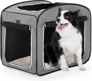 Petsfit Pop Up Dog Crates Kennel Carrier, Portable and Lightweight, Included Soft Mat and Carrying Case