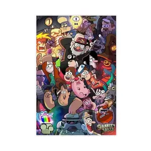 Gravity Falls Poster Anime Poster Poster Decorative Painting Canvas Wall Art Living Room Poster Bedroom Painting.Unframed. Kitchen Print