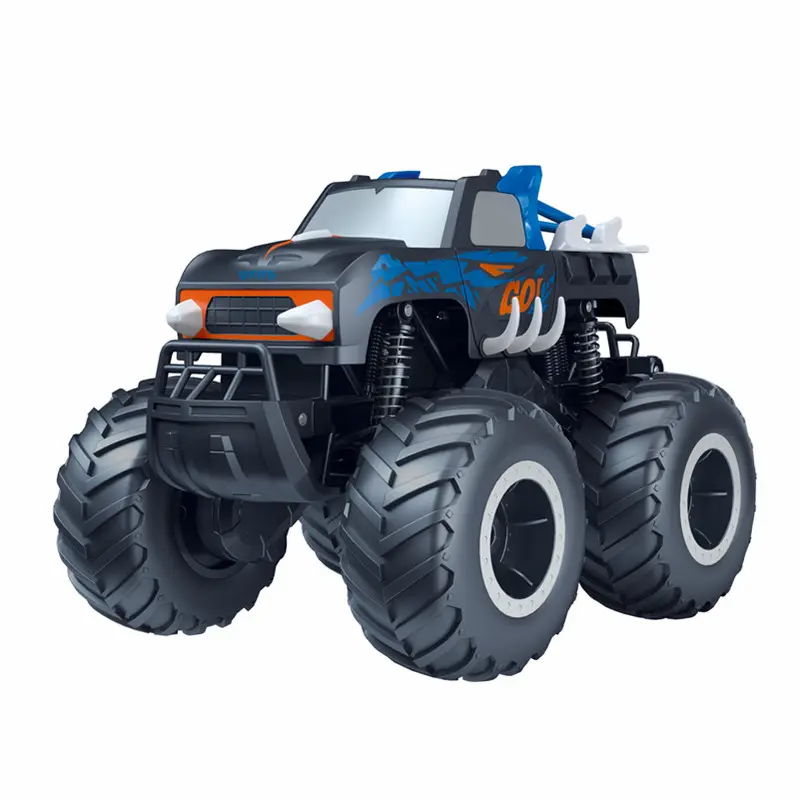 1:16 RC Monster Truck Off-Road Climbing Car 2.4G Remote Control Big Foot Tire Shock Absorption USB Rechargeable Dinosaur Pattern All Terrain Vehicle Toy for Kids BoysBig Foot RC Monster Truck All Terrain Off-Road Climbing Remote Control Car