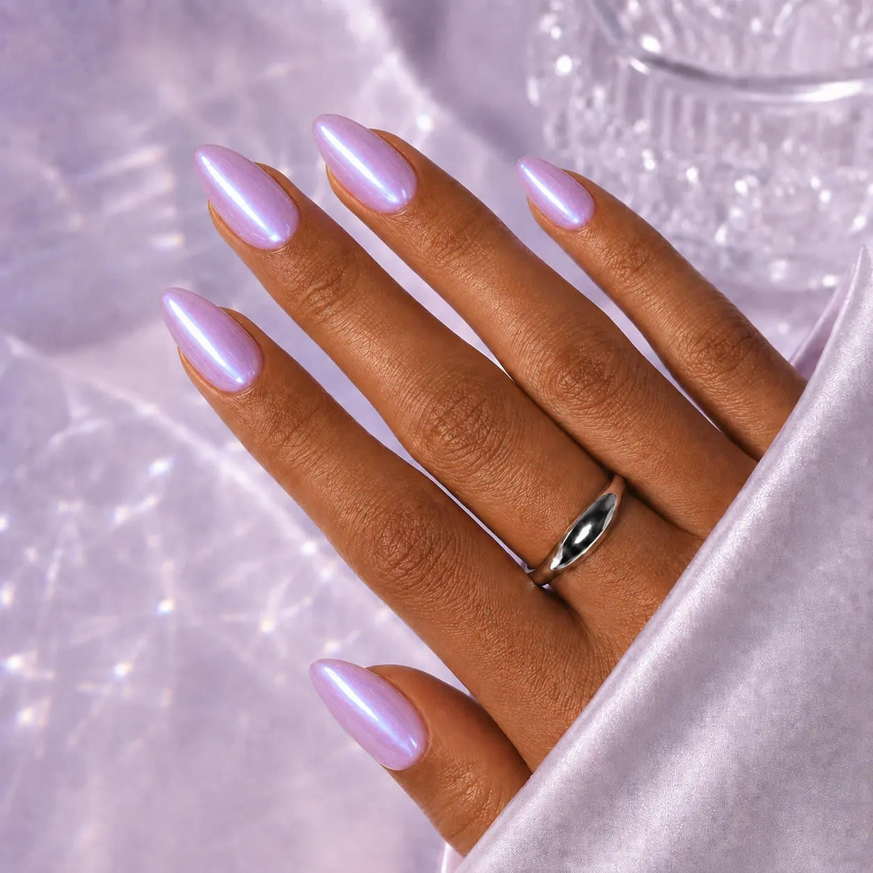 Pink Cat Eye Press On Nails | Extra Short Soft Gel Nails | 32Pcs 16 Sizes | Glossy Aurora Finish | Easy Apply, Comfortable & Long Wear | Daily, Date & Vacation Nail Art