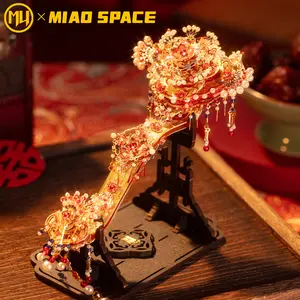 MU x Miao Space As I Wish 3D Metal Puzzle Riddle Unlocking Fine Design Vivid Color Decoration Ornament Exquisite Artwork Gift Educational Toy Handmade Christmas Halloween Birthday Wedding Present metal  puzzles