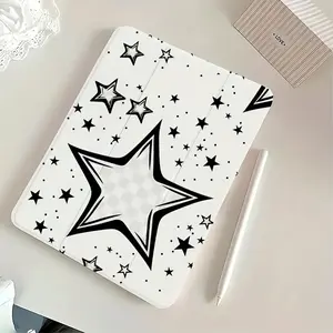 A Star-Patterned Tri-Fold Flip Cover Stand with a Foldable, Non-Slip, Adjustable Support, Flexible Mixed Protective Case for Ipad Air 4/5 (10. 9 Inches), 7/8/9 (10. 2 Inches), 5/6/Air 1/2 (9. 7 Inches), Air 3 (10. 5 Inches) 10Th Gen Computer Tablet