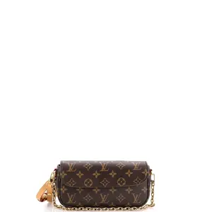 Pre-owned Louis Vuitton Canvas Coated Shoulder Bags Ivy Wallet on Chain Monogram Canvas by Rebag