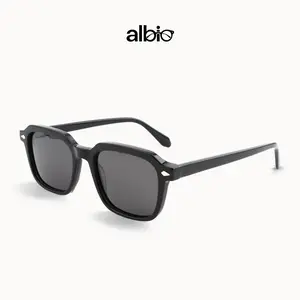 Unisex Classic Square Full Rim Athletic Sunglasses - Polarized TAC Frame, UV400 Anti-Ultraviolet Lens, Lightweight, Black Contemporary Men's Accessories, Ideal for Driving, Fishing, Anti-Ultraviolet Men's Sunglasses, Athletic Men's Sunglasses