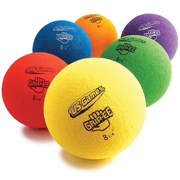 US Games Grippee Ball, 8.25 in, 3.85 lbs Prism Pack - Unisex Outdoor Sports Squash Ball