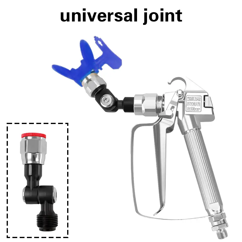 Paint Sprayer Swivel Adapter Airless High Pressure Connector for Effortless Maneuverability Indoor and Outdoor Projects Compatible with Various Paint Sprayer Hose Systems(7/8 Inch Thread for 180 Degree)