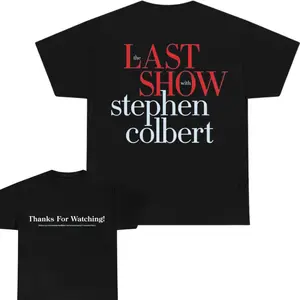 The Last Show Stephen unisex T-Shirt, The Late Show Colbert Gift Graphic Tee, Historic TV Show Final 2026 USA Thanks For Watching  T-Shirt