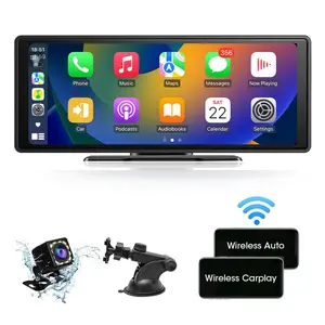 10.26 Inch HD Touch Screen Car Video Player, Car Stereo with Rear View Camera, Portable Car Radio with Phone Mirroring, Car Accessories, Carplay-Screen, Android Car Player, Carplay-Dashcam, Car Audio, Carplay Touchscreen