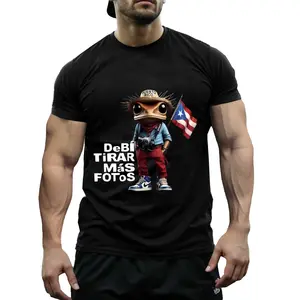 Funny Puerto Rico T-Shirt with Cartoon Coqui Frog and Flag Design for Island Vacation or Hispanic Heritage Outfit – Boricua Style 'DeBi TiRAR' Text