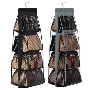 2 Counts/set Double-Sided Hanging Bag Storage Rack, Space-Saving Foldable Hanging Rack, Suitable for Multiple Wallets, Easy Hanging Storage Solution