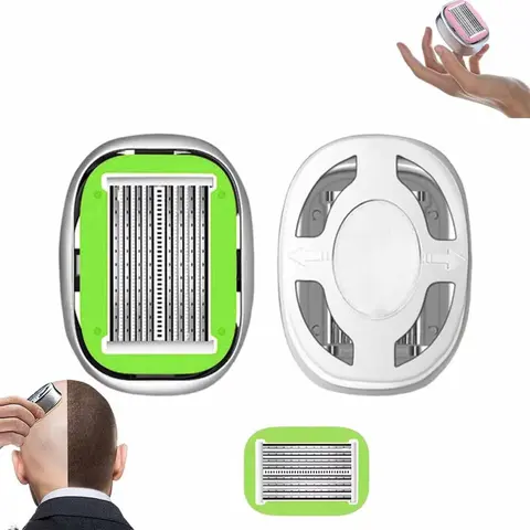 Men's Lightweight Stainless Steel Double Edge Office Cutting Razor - Self-Shaving Device, Durable Close Shave Personal Care Gadget, Compact Precise Grooming Tool, Convenient for On-the-Go Grooming, Ideal Office Gift Green Smooth