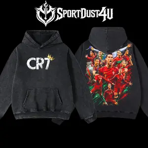 SportDust4U Retro Vintage Limited Edition CR7 Portugal Evolution Unisex T-Shirt & Hoodie 100% Premium Cotton 230gsm American Made Comfortable Durable