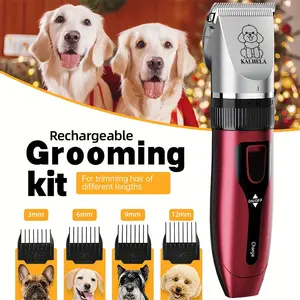 Professional Pet Hair Trimmer for Dogs and Cats, USB Rechargeable, Abs Material, Kahl Brand, Multiple Blade Sizes, Grooming Tool