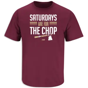 Saturdays Are For The Chop T-Shirt for Florida State Football Fans Cotton Menswear