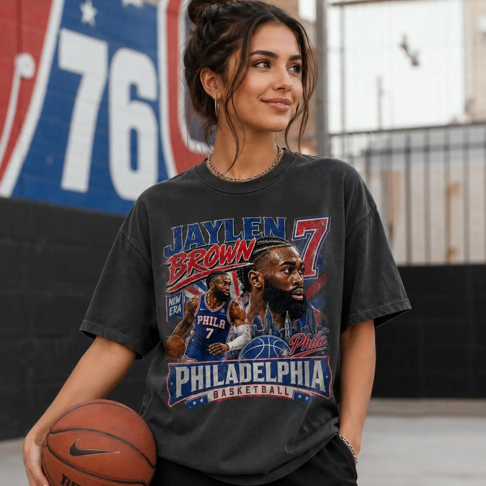 Jaylen Brown Phila.del.phia Bootleg Shirt, Vintage Philly Basketball Graphic Tee