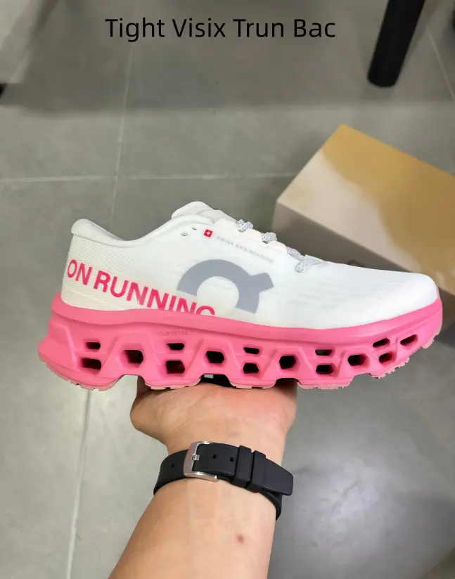 White Pink Chunky Cushion Running Shoes - Combines Bright Pink Cushion Pods & Clean White Upper, Ideal for Daily Jogging and Casual Outfits