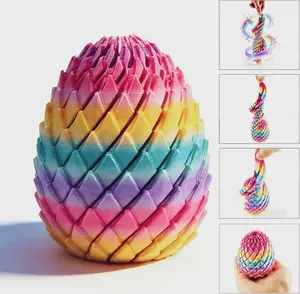 Twist-and-release stress relief eggs; 3D-printed slippery dragon eggs; Easter gifts; sensory stress-relief desk toys; silent stress-relief toys to help alleviate anxiety and ADHD; ideal for Easter egg hunts