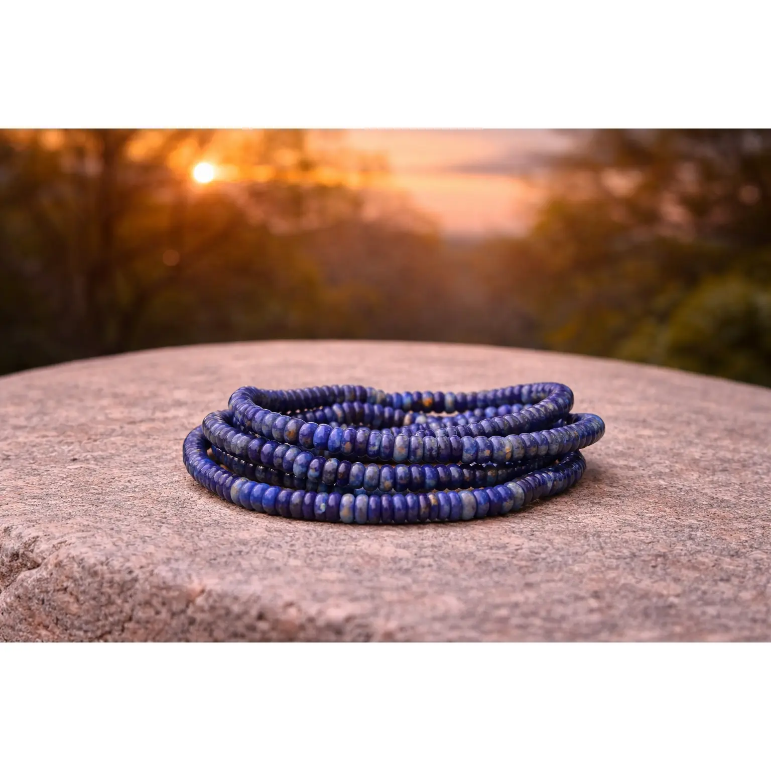 4mm Natural Lapis Lazuli Crystal Stone Energy Bracelet