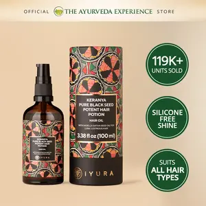 Keranya Pure Black Seed Potent Hair Potion - More Shiny Hair On The Head, Not In The Comb