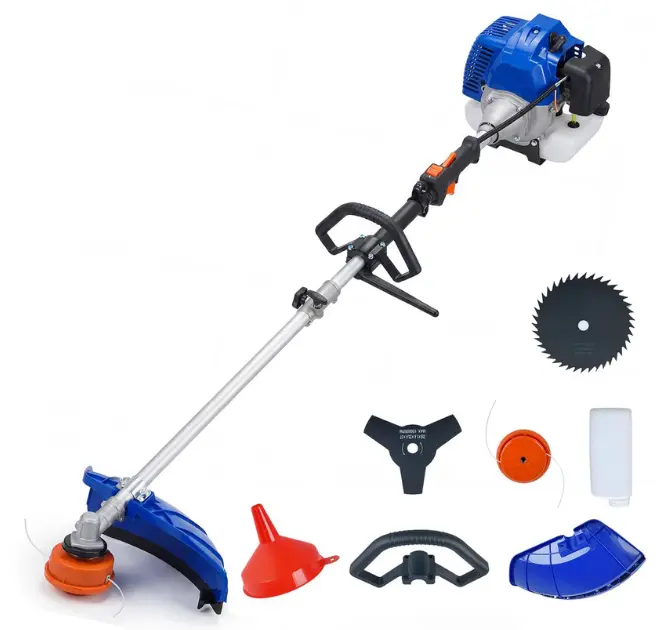 43cc Gas Weed Wacker, 3-in-1 String Trimmer & Brush Cutter, Gas Powered Lawn Trimmer with Shoulder Strap & Anti-Vibration Handle