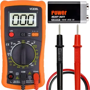 Digital Multimeter, Multimeter with AC DC Voltmeter & Ohm  Amp Tester, Multifunction  Tester, Pocket Meter with Backlight Tests Wire,  Tester Measure  Current Resistance Diode