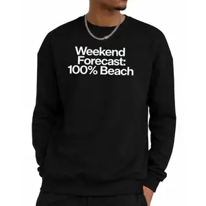 Casual Long Sleeve Sweatshirt Perfect for Weekend Getaways with Sun and Sand Vibes