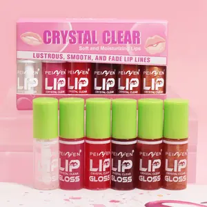 Lip Balm Set of 6, Mirror Finish Glossy Lip Gloss, Moisturizing Plump Lips, Long-Lasting Color, Transparent Hydrating Lip Oil for Adults, Lip Care
