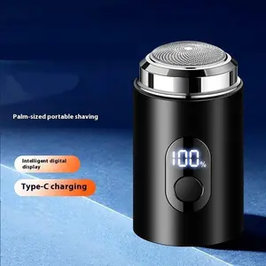 Portable Mini USB Rechargeable Shaver with LCD Display, Men's Electric Razor Easy to Disassemble and Clean, USB Charging, Beard Trimmer for Office Business Travel