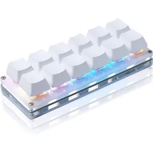 Newhui 12 Key Mechanical Gaming Keyboard  Handed Keypad USB-C Wired OSU Keypad Programmable and Hot Swappable Keyboard.