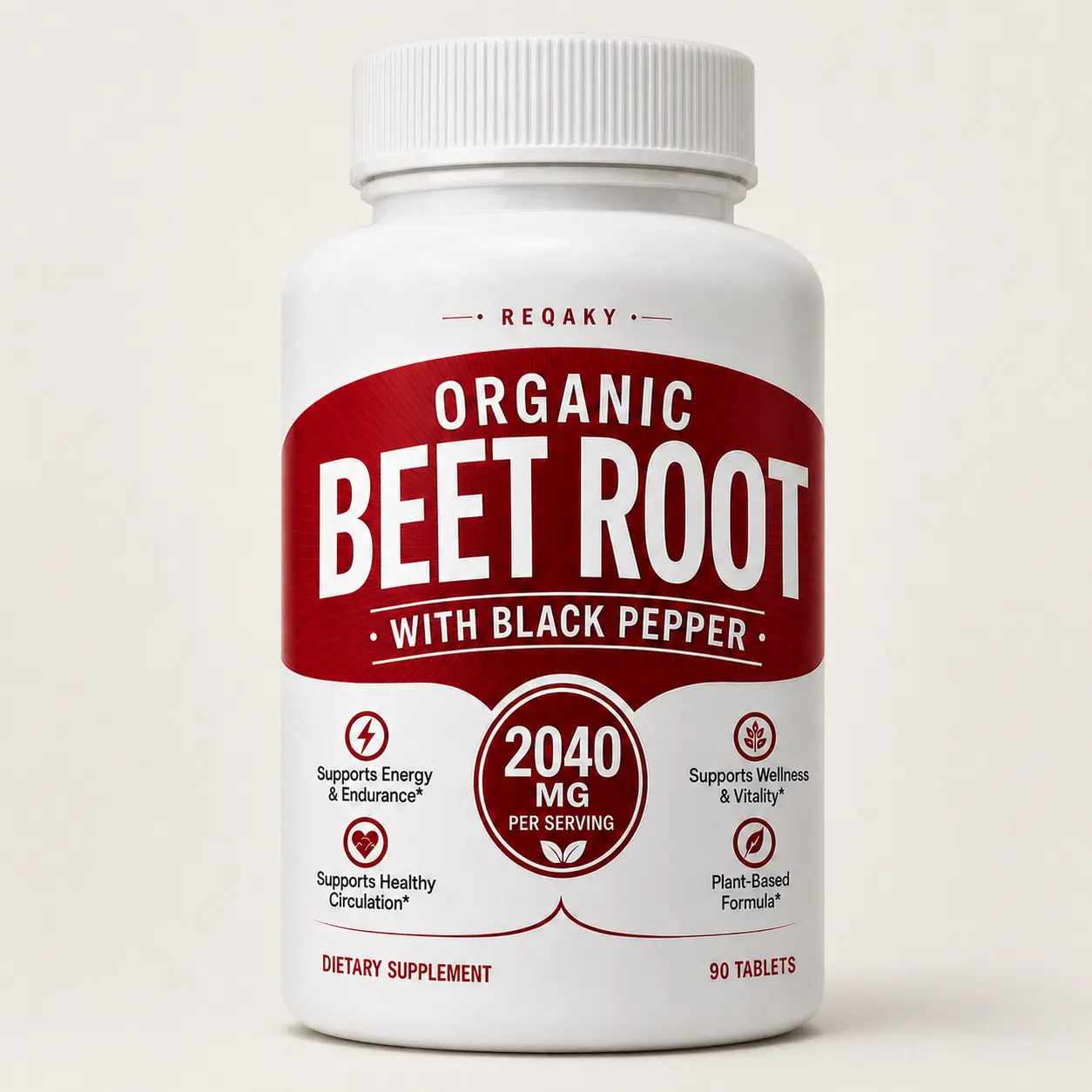 Organic Beet Root Tablets - Nitric Oxide Booster Beetroot Supplement 2040mg,Dietary,Vitamin,Fitness,Edible,Optimum