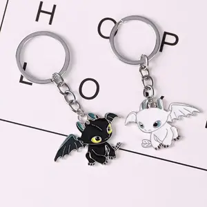 Mini Dragon Taming Master Toothless Backpack Pendant Keychain Couple Keyring Cute Cartoon Men and Women Students Valentine's Day