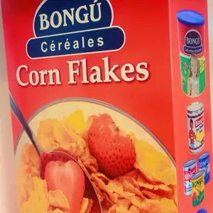 Bongu Corn Flakes - Céréales with Strawberries and Cream Flavor - Breakfast Cereal for a Delicious Start to Your Day