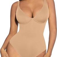 Sleeveless Deep-V Neck pink skin