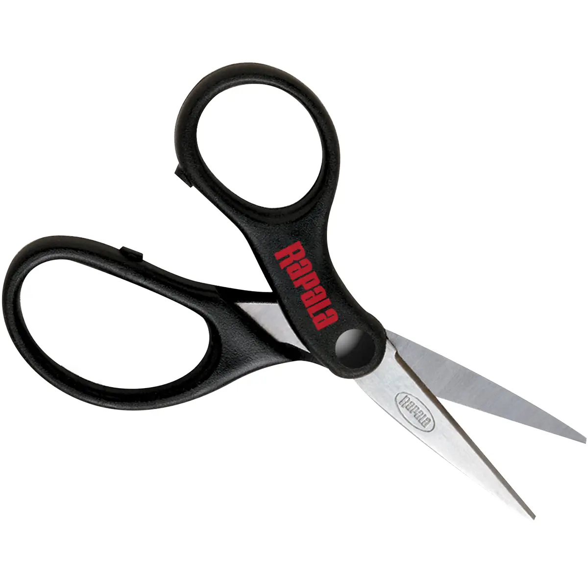 Rapala Super Line Serrated Stainless Steel Blade Scissors - Non-Slip Oversized Finger Holes Shears Scissors for Cutting Braided Line, Diisononyl Phthalate (DINP)-Free Hand Tool