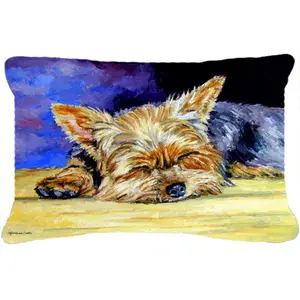 Carolines Treasures  Yorkie Taking A Nap Fabric Decorative Pillow