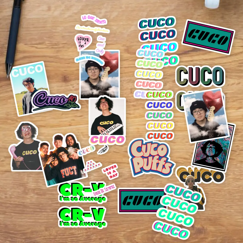 Stickers Pack 20 Pcs Cuco Aesthetic Colorful Skateboard Laptop Bumper Waterproof Water Guitar Vinyl Bottle Bike Car Luggage