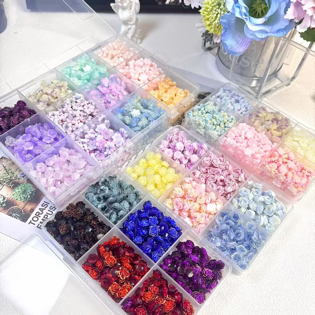 Soft plastic flowers