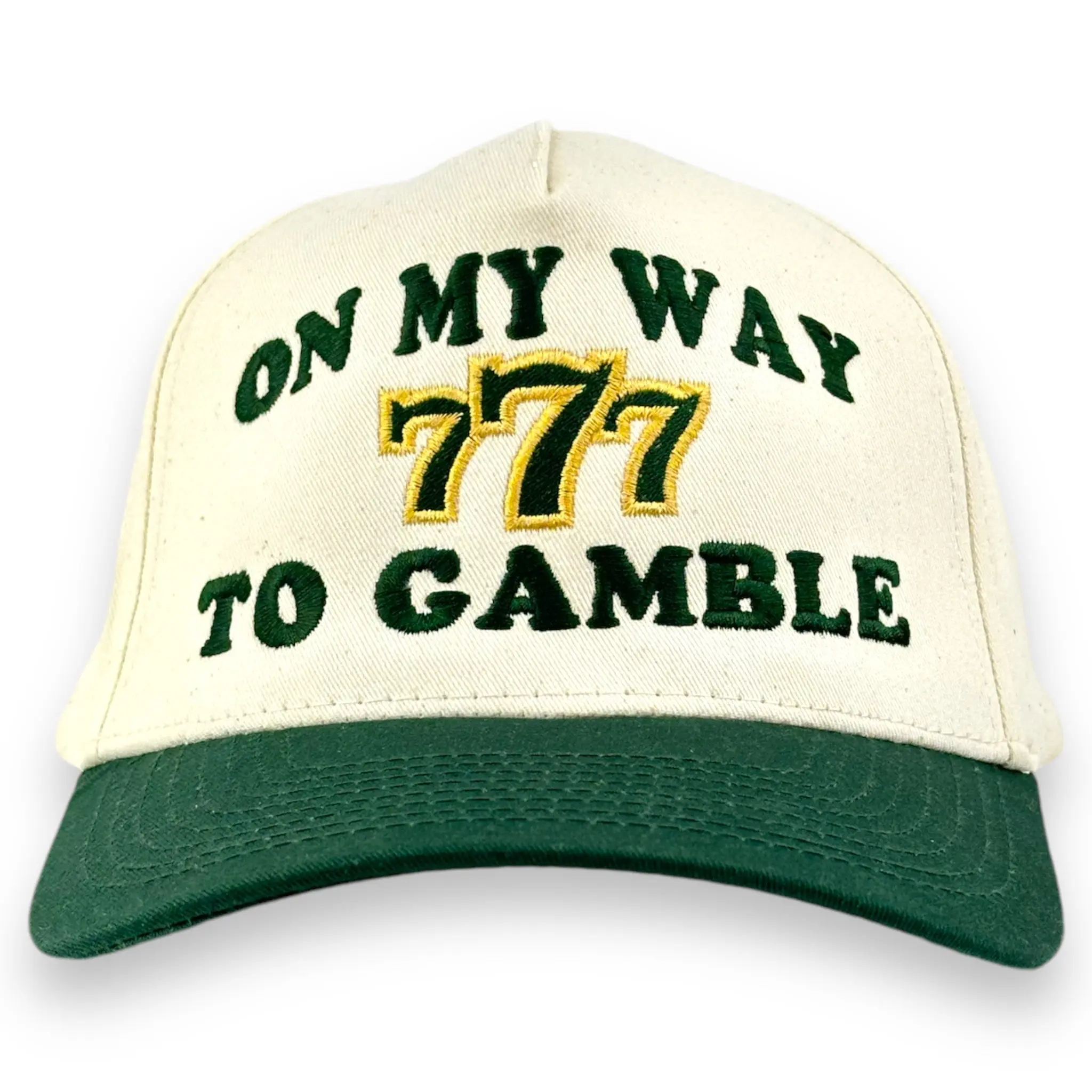 On My Way To Gamble Embroidered Hat On My Way To Gamble Embroidered Hat