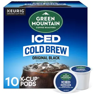 Green Mountain Coffee Roasters ICED Black Cold Brew - Keurig Iced K-Cup Pods - Cold Brew Coffee - Iced Coffee Pods