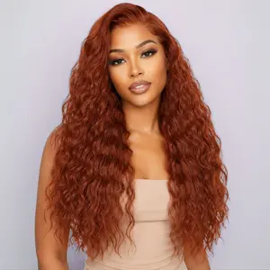 Auvzy Hair 26inch Long 13x6 HD Front Lace Synthetic Wig -Water Wave Wigs Heat Resistant for Various Shapes Gorgeous Fluffy without Bangs Deep Wave Wig for Daily Using/Party SummerWins #TikTokShopDealsforYouDays