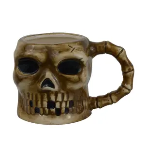 Large Skull Ceramic Coffee Mug