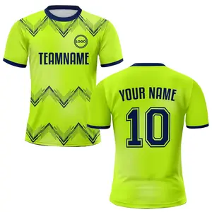 Neon Green Custom Soccer Jersey for Men Women  with Personalized Team Name Logo Number - Toddler Soccer Jersey